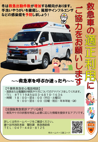 救急車の適正利用ポスター