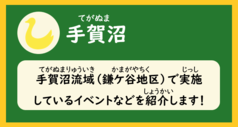 「手賀沼流域（鎌ケ谷地区）で実施しているイベントなどを紹介します」と書かれた画像