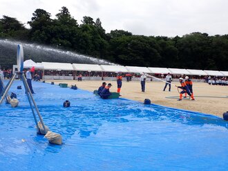 ポンプ車操法の部の様子1（写真）